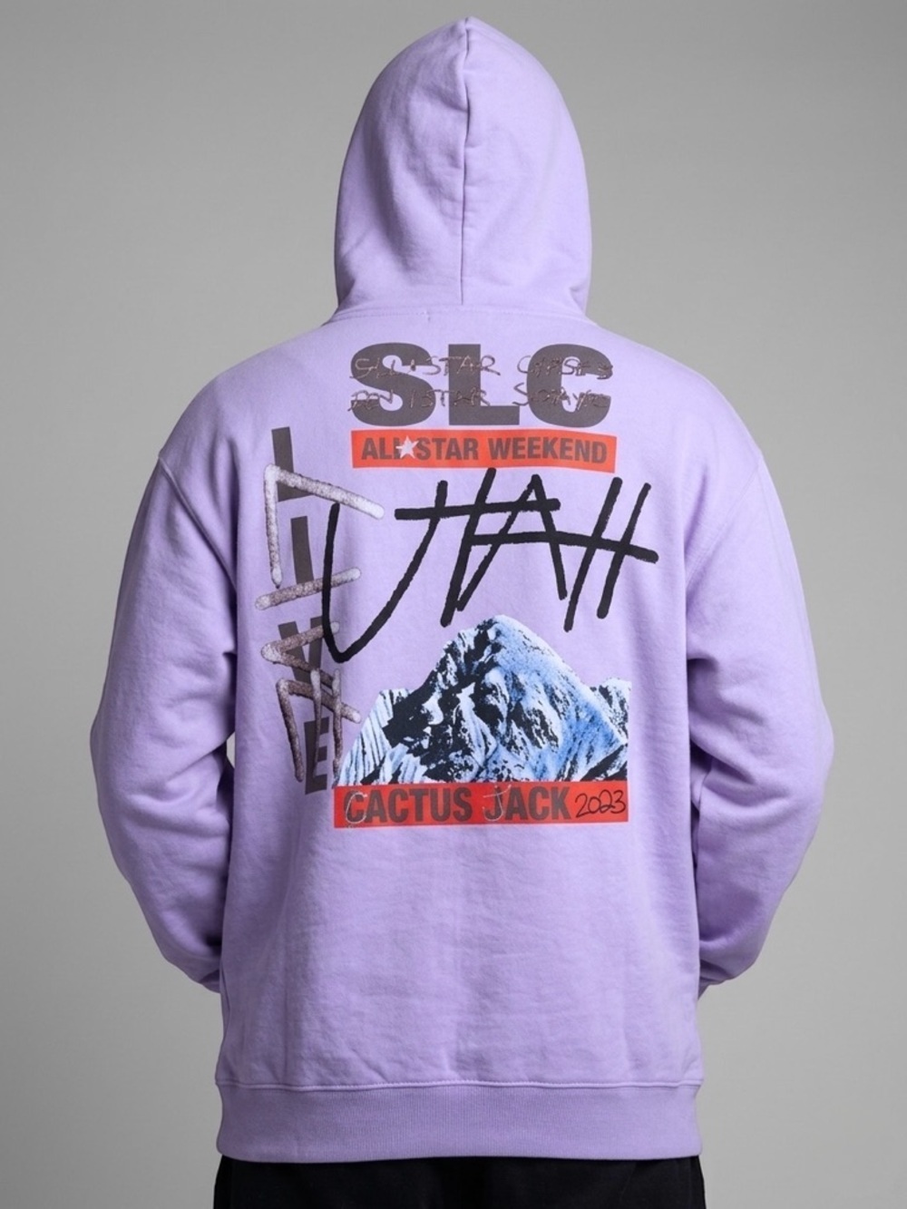 Cactus Jack Tour Hoodie Utah All Star Weekend 2023 Travis Scott Lavender Sz XXL